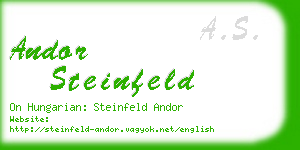 andor steinfeld business card